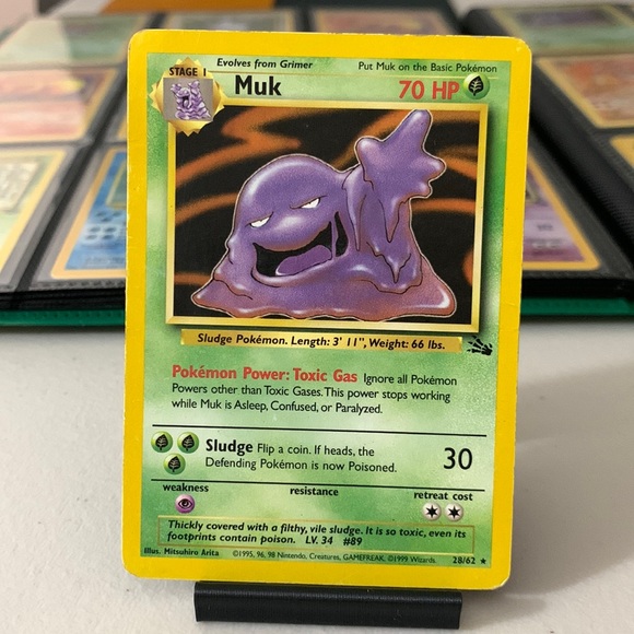 Muk 1999 28/62 Pokemon Card Base Set Rare #28 - Picture 1 of 2